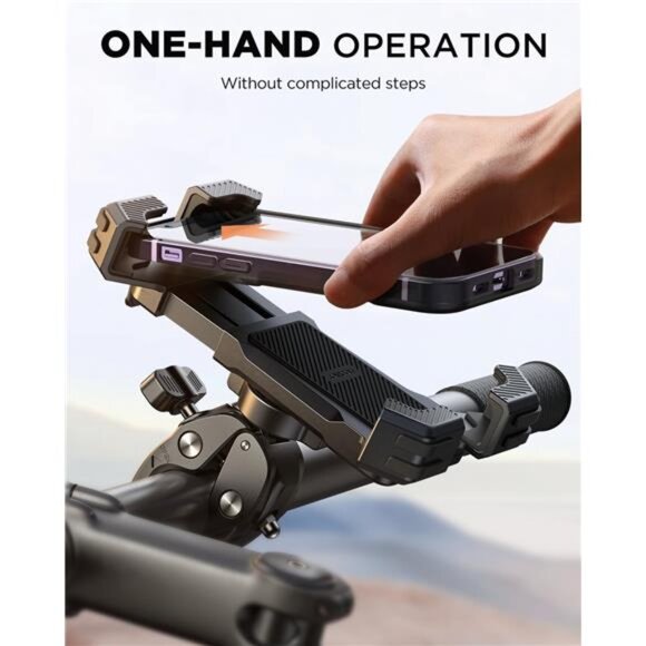 Motorcycle Phone Mount, [Fastest Visualize Lock][150mph Wind Anti-Shake] - Picture 2 of 7